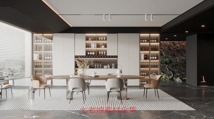 20 full scene dining room 3d models 3dsbox vol112 (11)