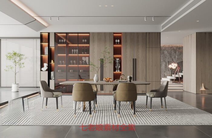 20 full scene dining room 3d models 3dsbox vol112 (8)
