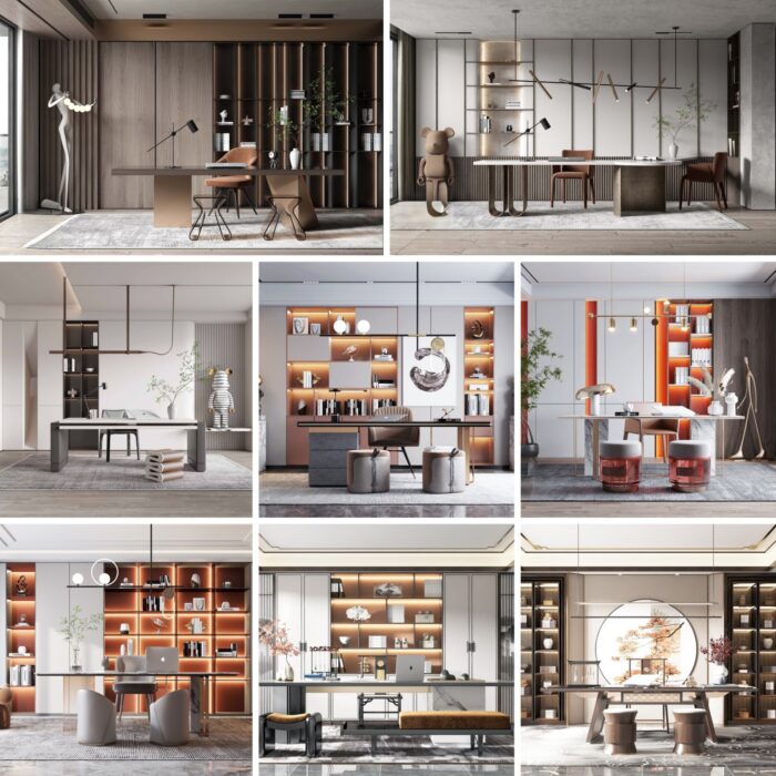 25 Full-Scene Home Office 3D Models Pro 3dsbox-vol.121