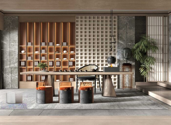 29 Full-Scene Tea Room 3D Models Pro 3dsbox-vol.122