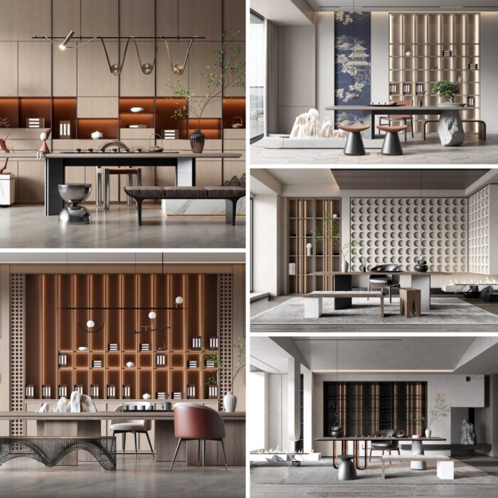 29 Full-Scene Tea Room 3D Models Pro 3dsbox-vol.122