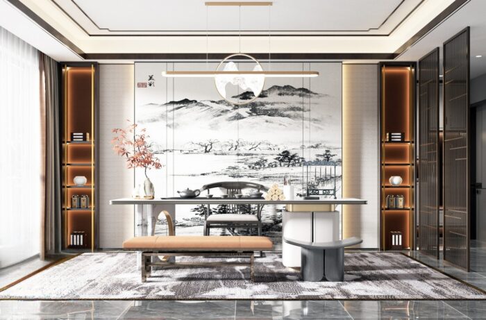 29 Full-Scene Tea Room 3D Models Pro 3dsbox-vol.123