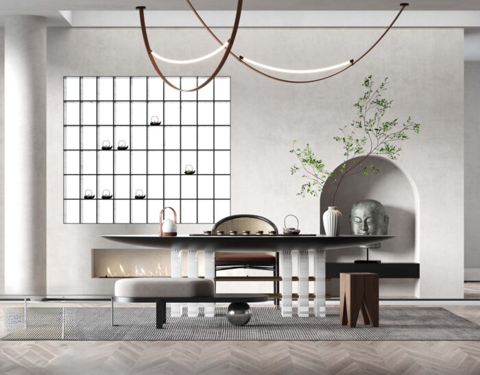 29 Full-Scene Tea Room 3D Models Pro 3dsbox-vol.123