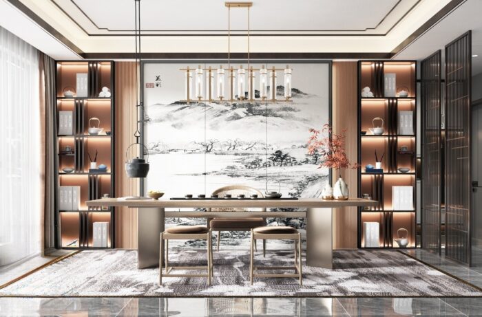 29 Full-Scene Tea Room 3D Models Pro 3dsbox-vol.123