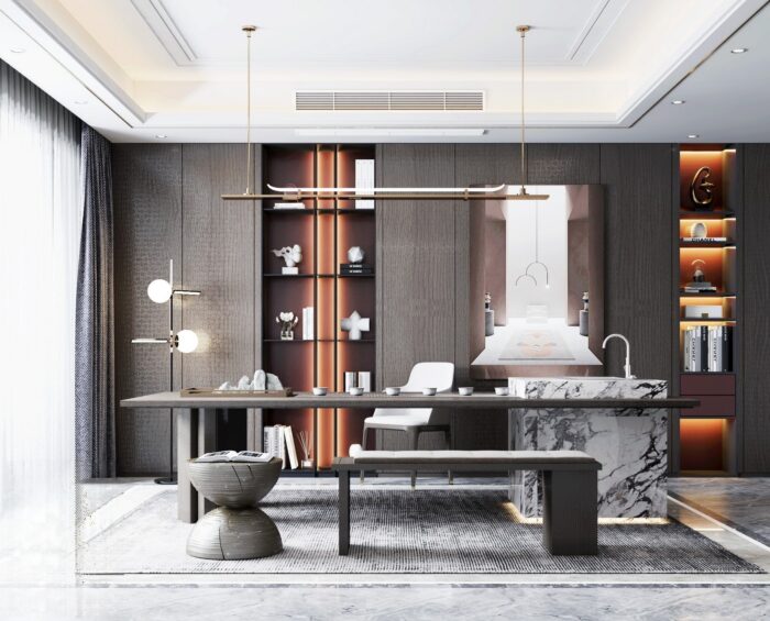 29 Full-Scene Tea Room 3D Models Pro 3dsbox-vol.123