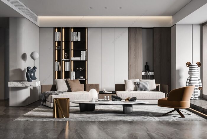 30 Full-Scene Modern Living Room 3D Models | 3dsbox Vol. 117