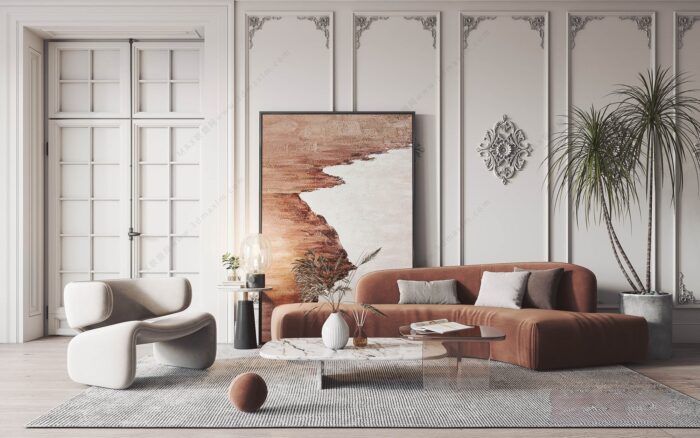 30 Full-Scene Modern Living Room 3D Models | 3dsbox Vol. 117