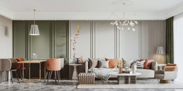 30 Full-Scene Modern Living Room 3D Models | 3dsbox Vol. 117