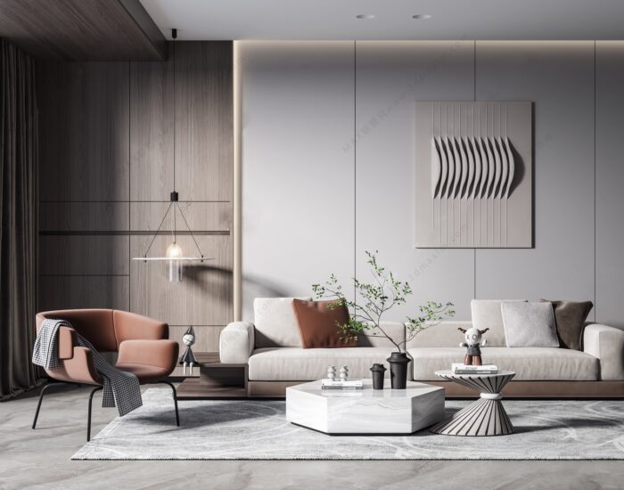 30 Full-Scene Modern Living Room 3D Models | 3dsbox Vol. 117