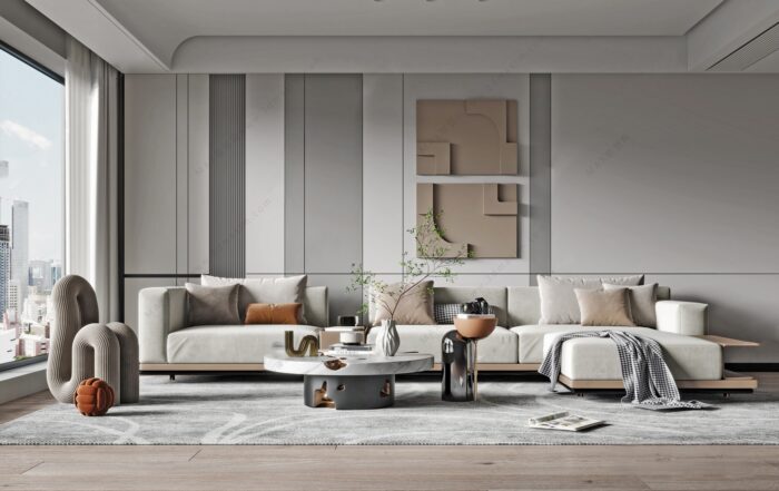 30 Full-Scene Modern Living Room 3D Models | 3dsbox Vol. 117