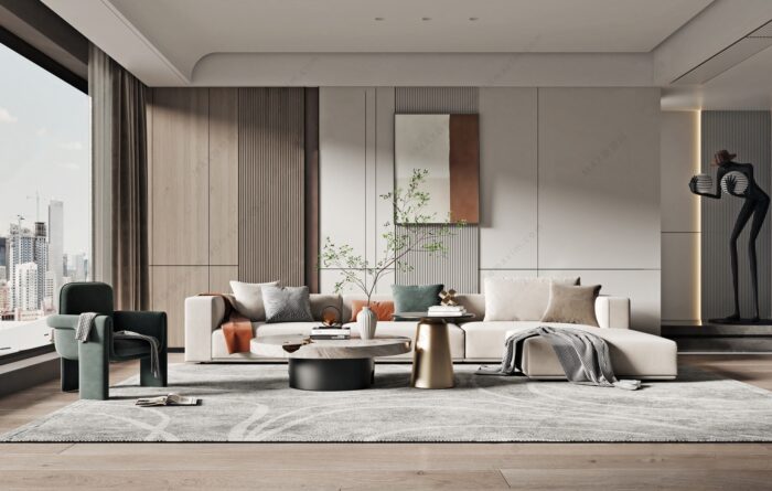 30 Full-Scene Modern Living Room 3D Models | 3dsbox Vol. 117