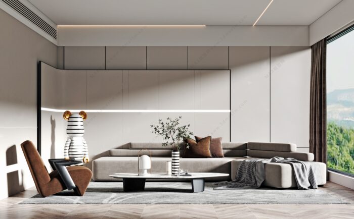 30 Full-Scene Modern Living Room 3D Models | 3dsbox Vol. 117