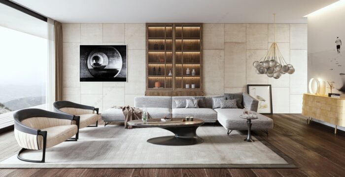30 Full-Scene Modern Living Room 3D Models | 3dsbox Vol. 117