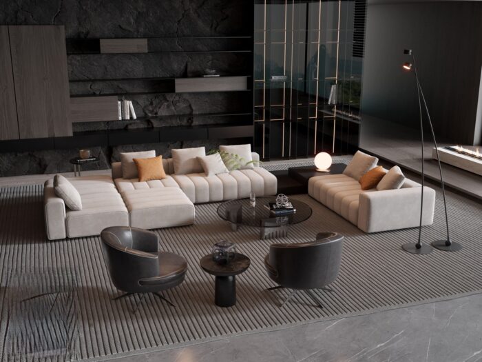 33 Living Room Sets 3D Models Pro - 3dsbox Vol.124