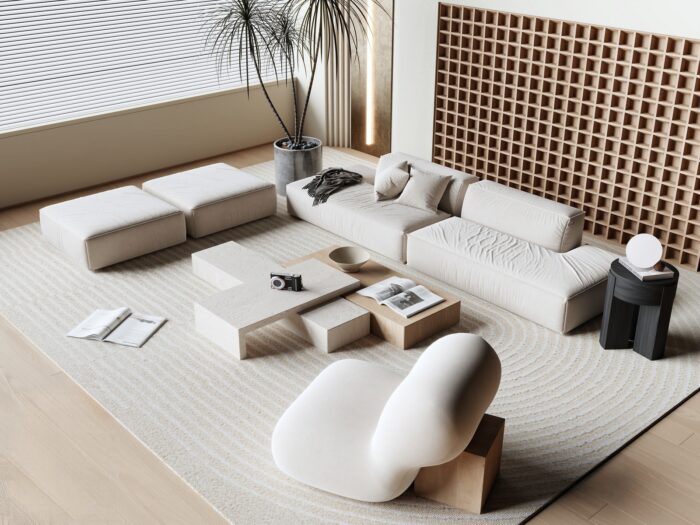 33 Living Room Sets 3D Models Pro - 3dsbox Vol.124