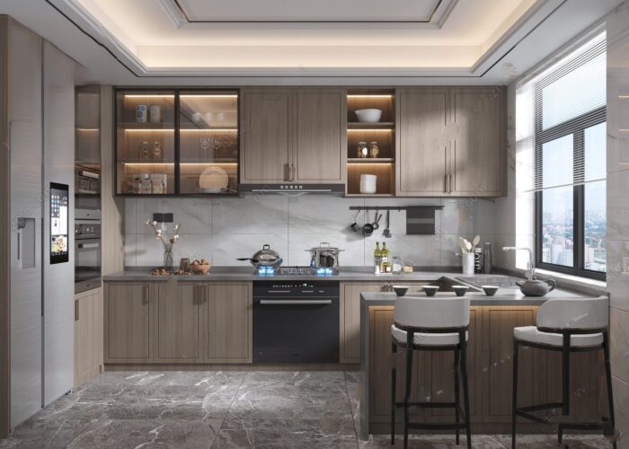 38 Modern Kitchen Interior Design 3D Model - Vol.126 | 3DSBox