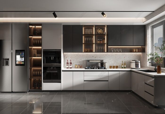 38 Modern Kitchen Interior Design 3D Model - Vol.126 | 3DSBox