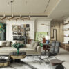 Eclectic Living Room Interior 3D Model For Download-3ds Max & Corona