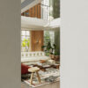 Mid-Century Modern Double-Height Living Room & Zen Courtyard. 3ds Max - Corona