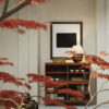 Mid-Century Modern Double-Height Living Room & Zen Courtyard. 3ds Max - Corona