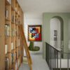 Mid-Century Modern Double-Height Living Room & Zen Courtyard. 3ds Max - Corona