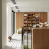 Mid-Century Modern Double-Height Living Room & Zen Courtyard. 3ds Max - Corona