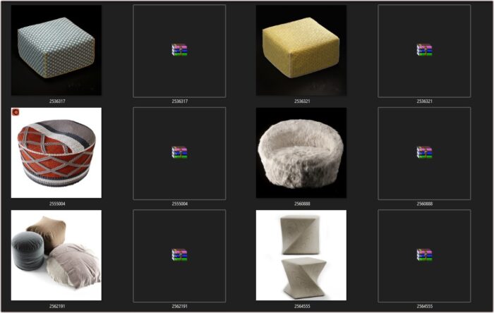 92 Modern Stools & Benches 3dsbox Models - Vol.118