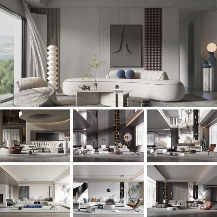 full scene living room 3d model 3ds max vol104 (4)
