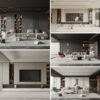full scene living room 3d model 3ds max vol108 (11) collage