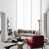 Modern Eclectic High Ceiling Living Room Scene 3D Model - Corona Render