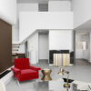 Modern Eclectic High Ceiling Living Room Scene 3D Model - Corona Render