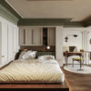 Modern French Eclectic Loft Bedroom and Living Room 3D Model - 3ds Max - Corona