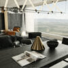 Modern Luxury Dark Interior Living Room & Kitchen 3D Model