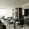 Modern Luxury Dark Interior Living Room & Kitchen 3D Model