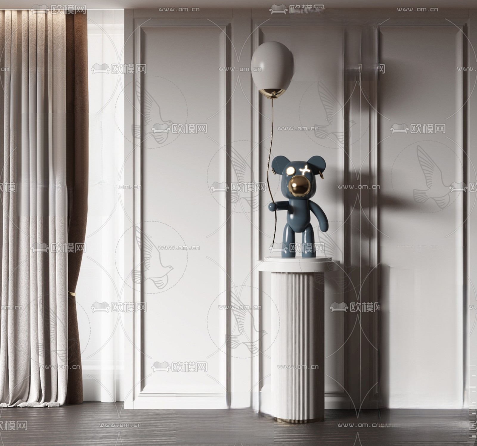 Bear Balloon Sculpture 3d Model