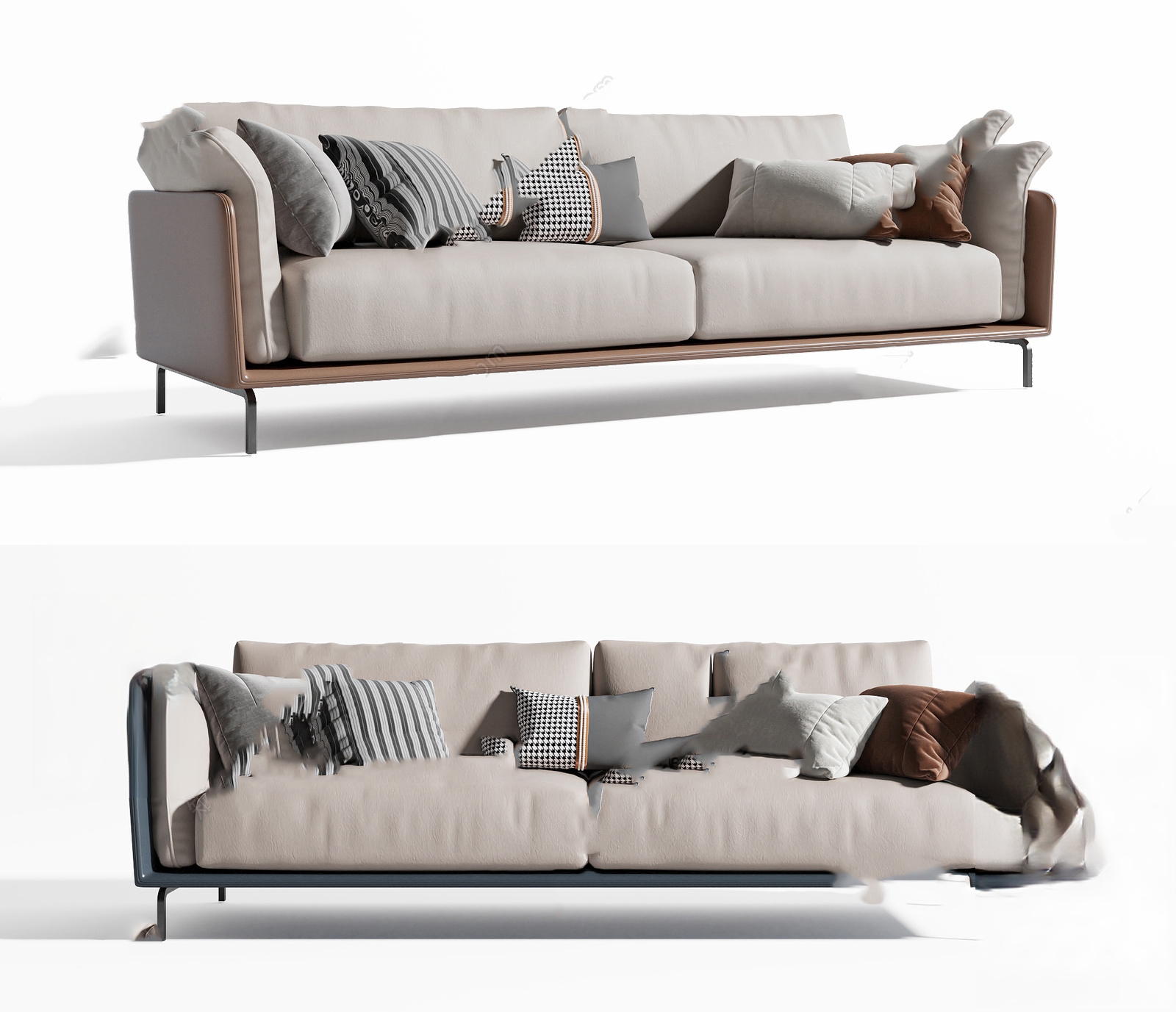 Contemporary Framed Sofa 3d Model pro