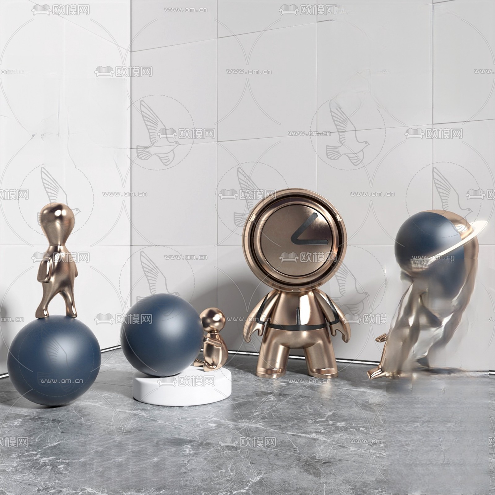 Decorative Figure Sculptures 3d Model