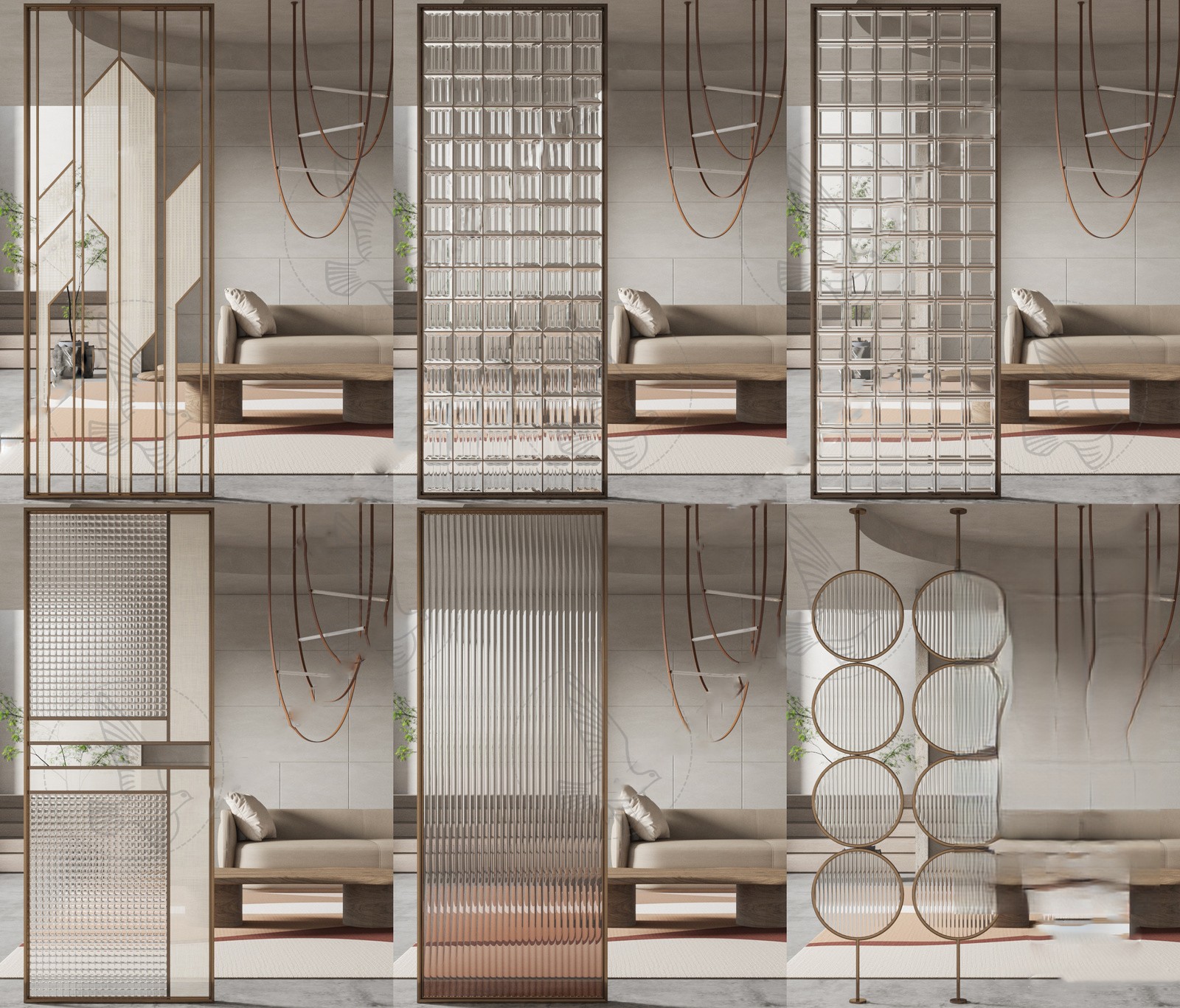 Decorative Room Divider Collection 3d Model