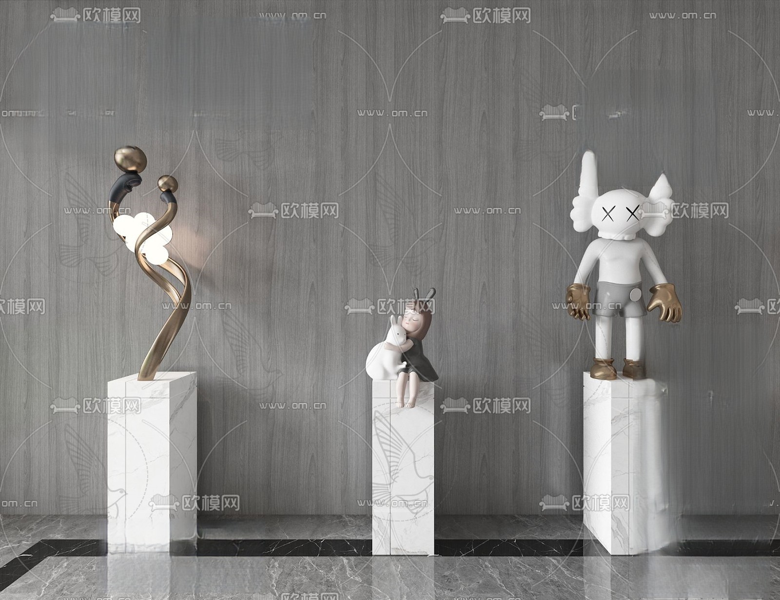 Decorative Sculpture Collection 3d Model