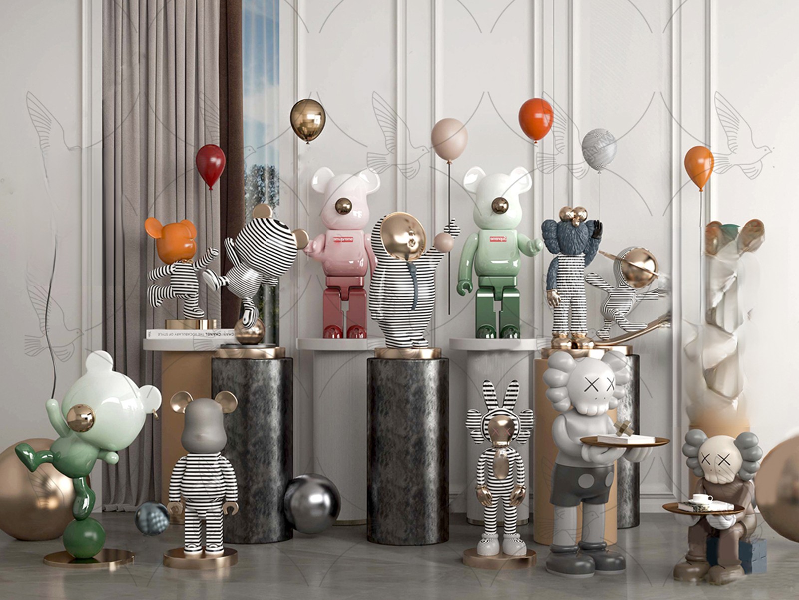 Decorative Toy Sculptures 3d Model