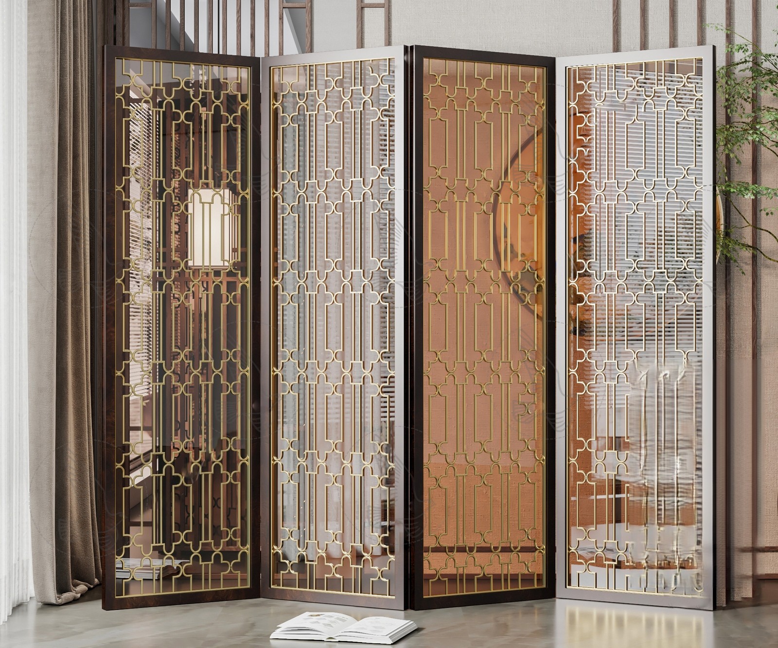Geometric Folding Room Divider 3d Model