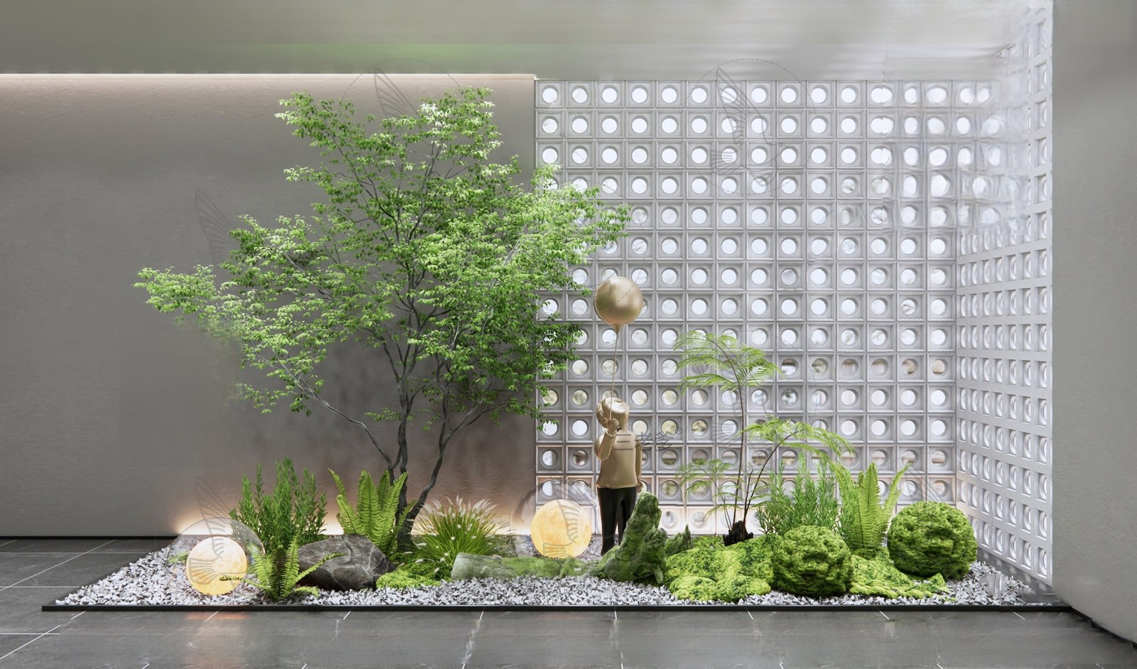 Indoor Miniature Garden 3d Model Free