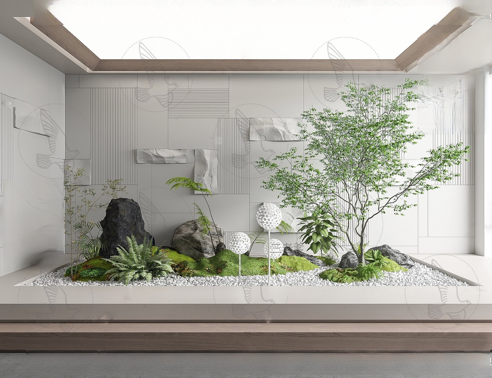 Indoor Miniature Garden Scene 3d Model Free