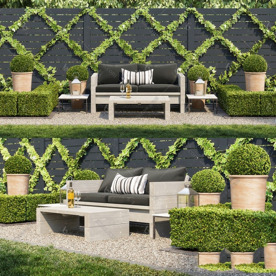 Ivy Trellis Garden Wall 3d Model