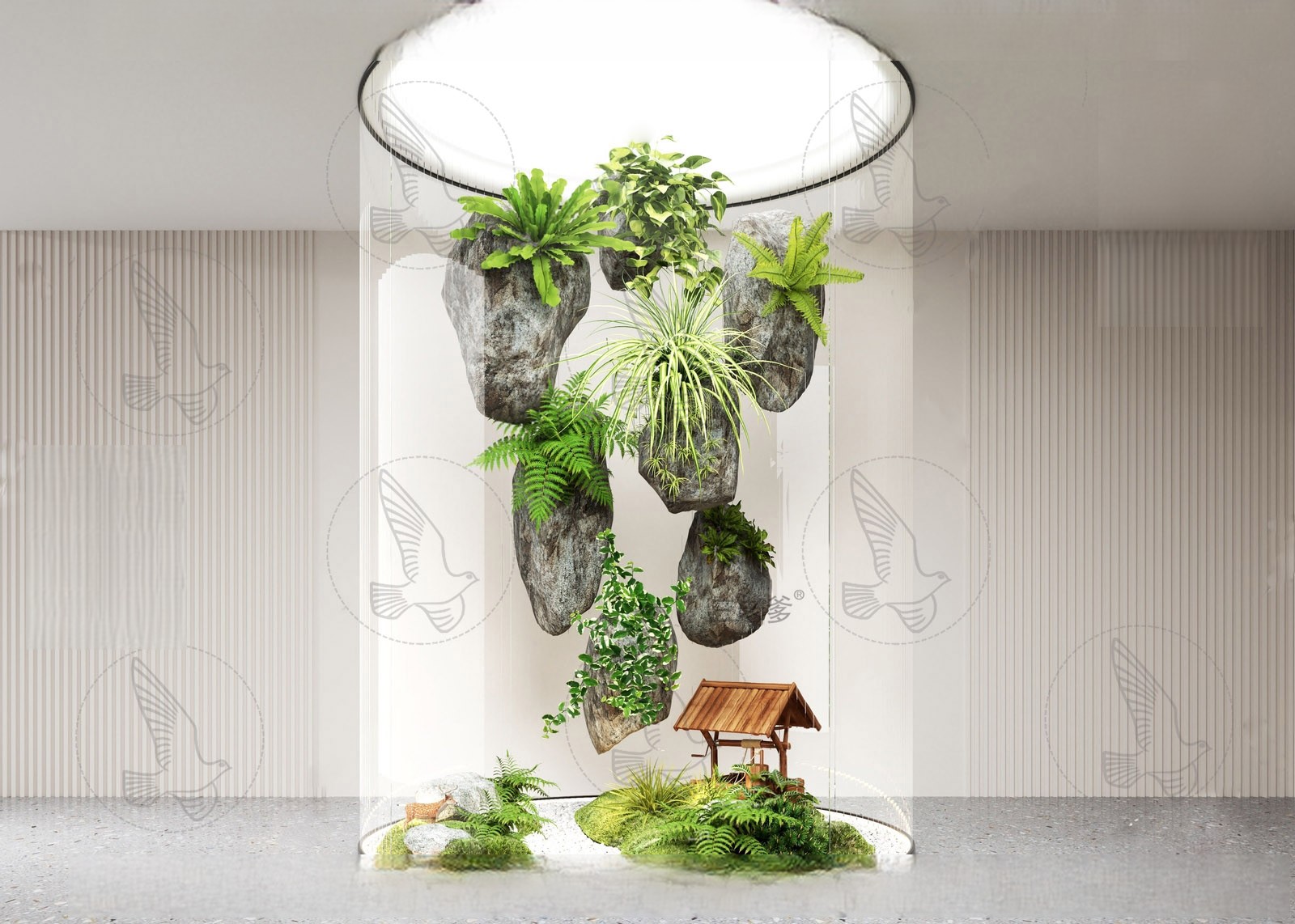 Miniature Hanging Garden 3d Model Free