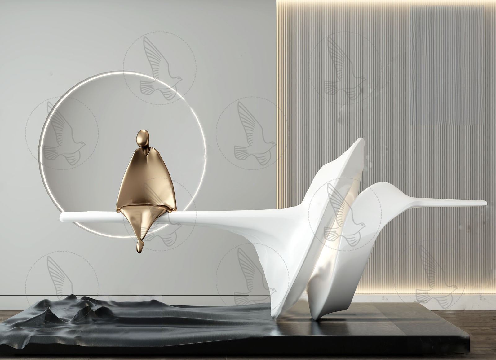 Modern Abstract Decorative Sculpture 3d Model