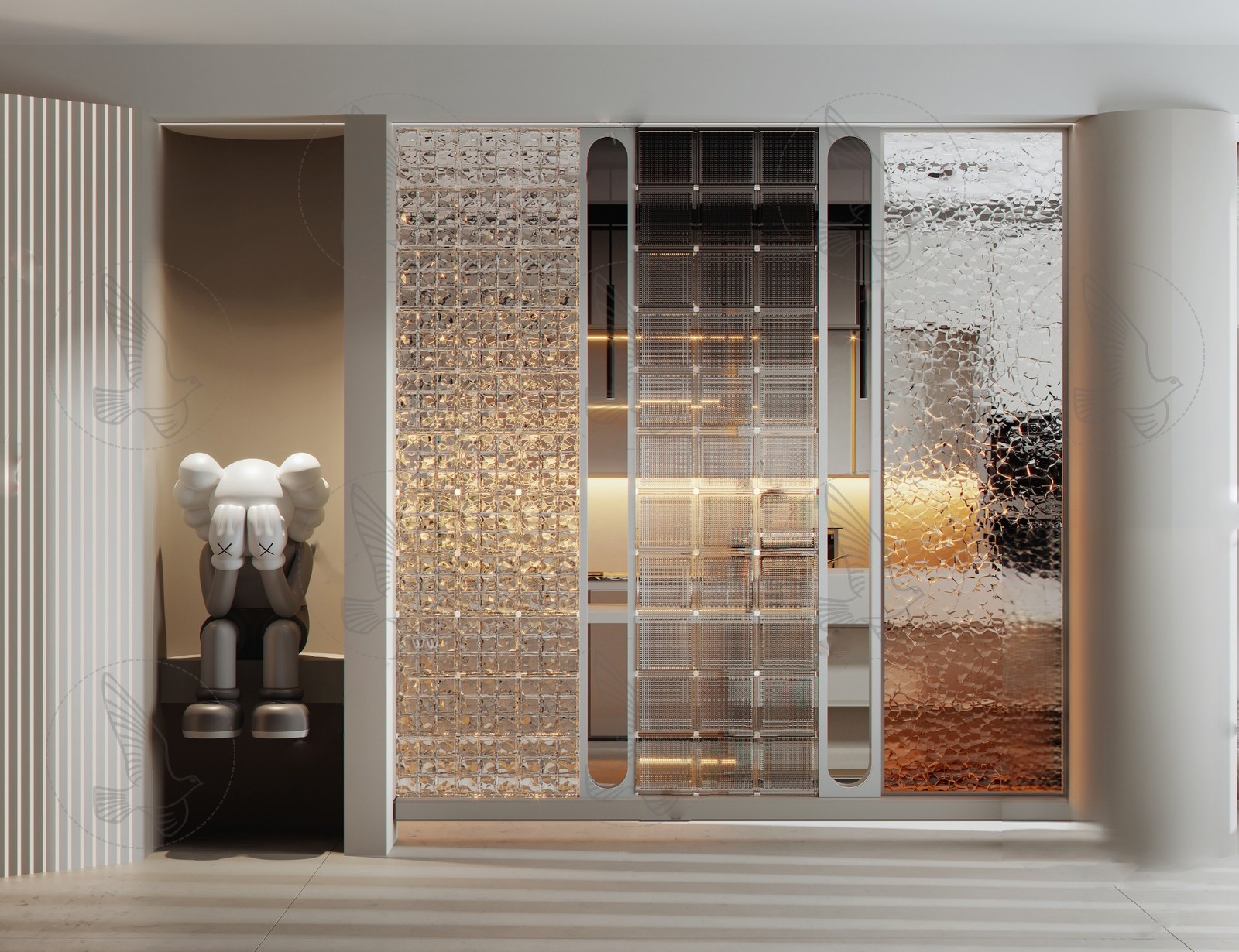 Modern Decorative Partition Wall 3d Model