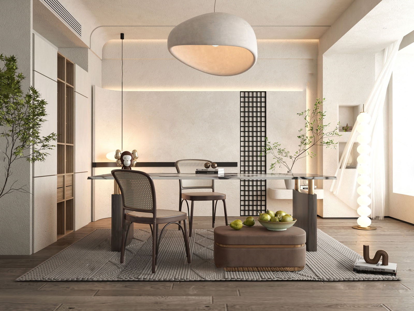 Modern Dining Room Interior 3d Model