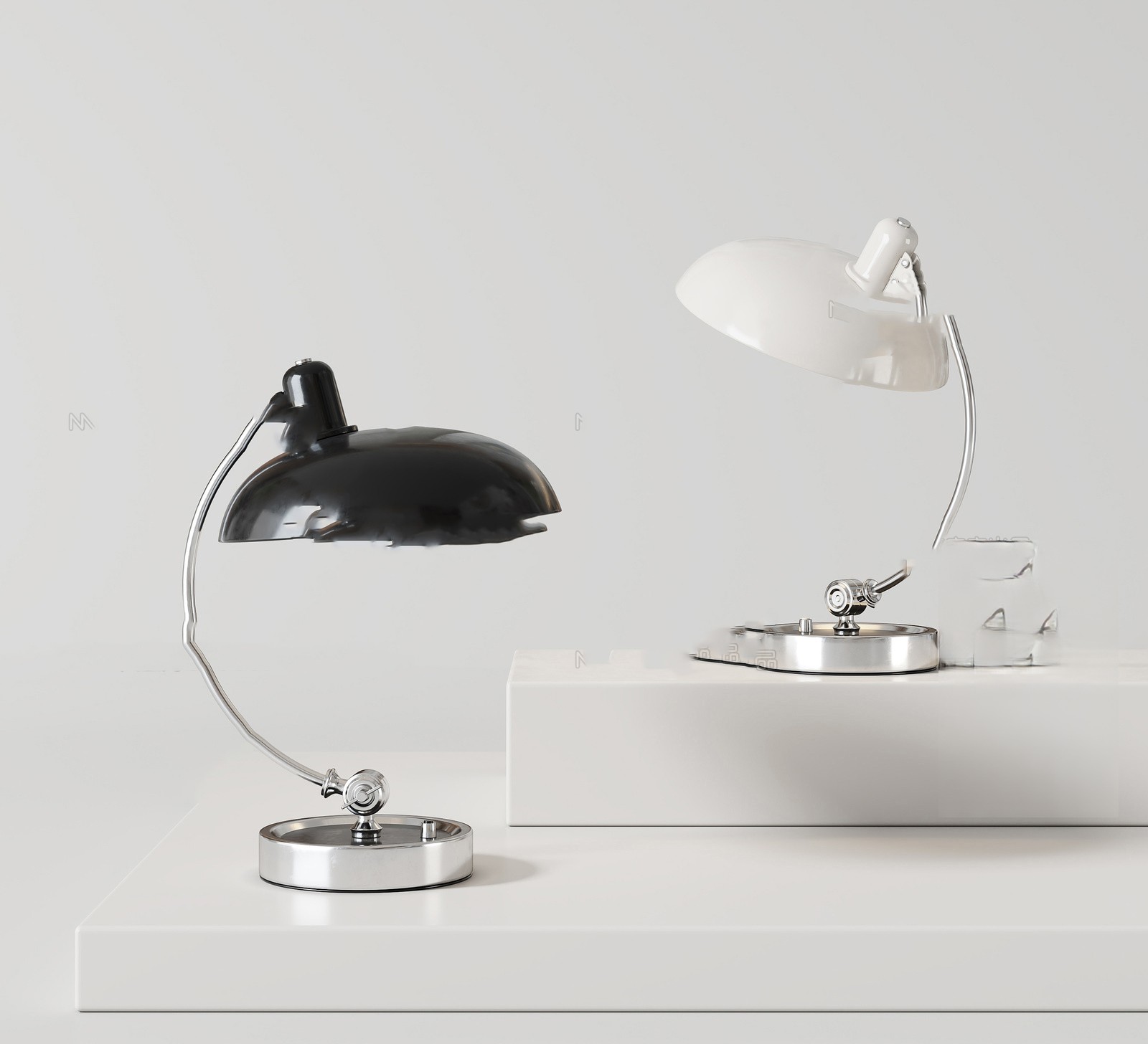 Modern Dome Shade Table Lamp 3d Model