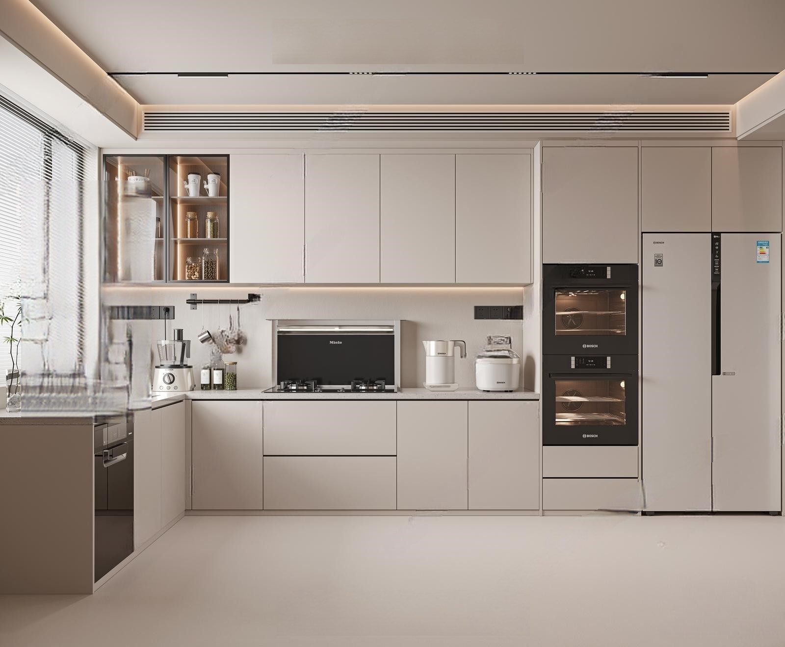Modern Fitted Kitchen 3d Model